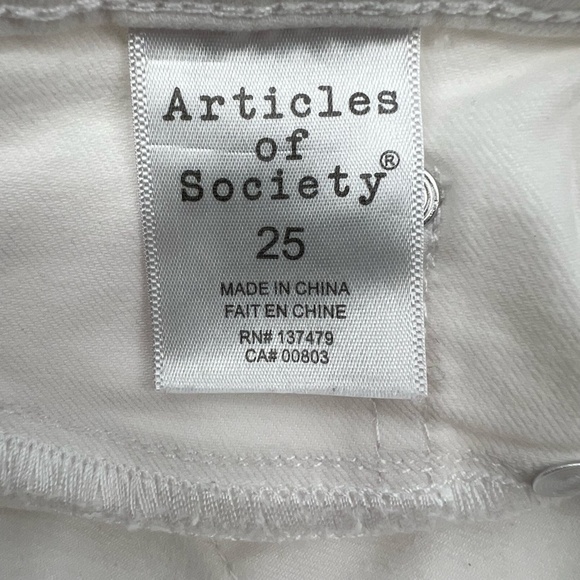 Articles Of Society White Skinny Jeans Size 25 Women’s - Picture 6 of 10